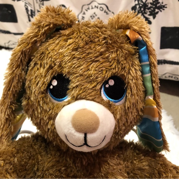 Bunny Build A Bear Workshop Easter Blue Eye Bunny Striped Ears - Picture 2 of 9